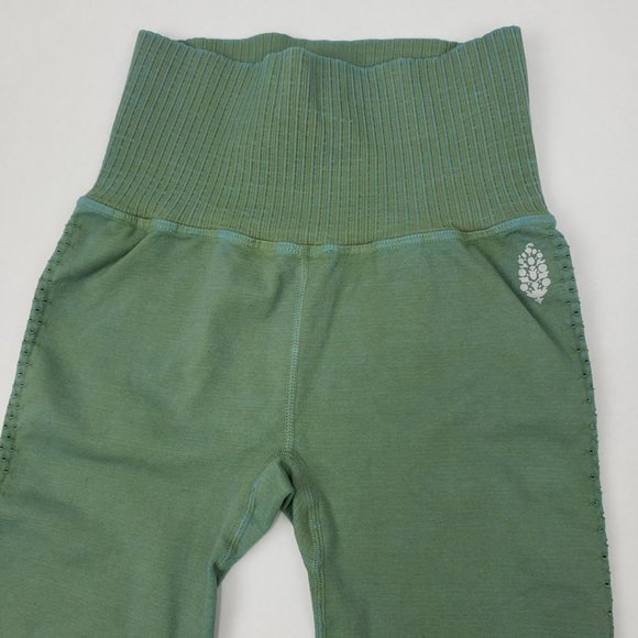 Free People Good Karma Green HW Bike Shorts - Picture 4 of 8